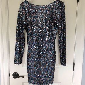 Lulus multicolored sequin dress